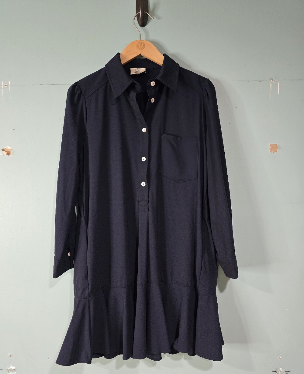 Tuckernuck Callahan Navy Academia Coastal Shirt Dress Size M